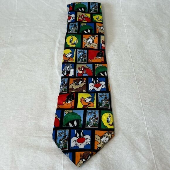 Looney Tunes 1997 Postal Service vintage neck tie - Picture 1 of 3